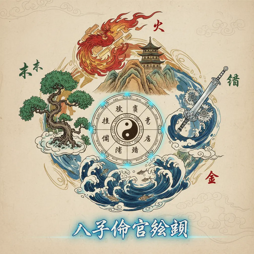 八字命宮查詢 - 五行